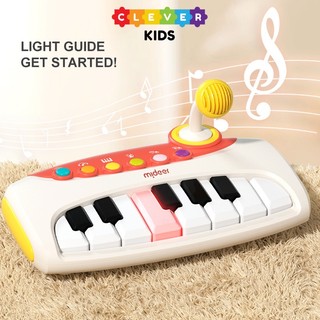 Đàn điện tử mideer kèm micro, đồ chơi âm nhạc cho bé từ 18 tháng - cleverkids