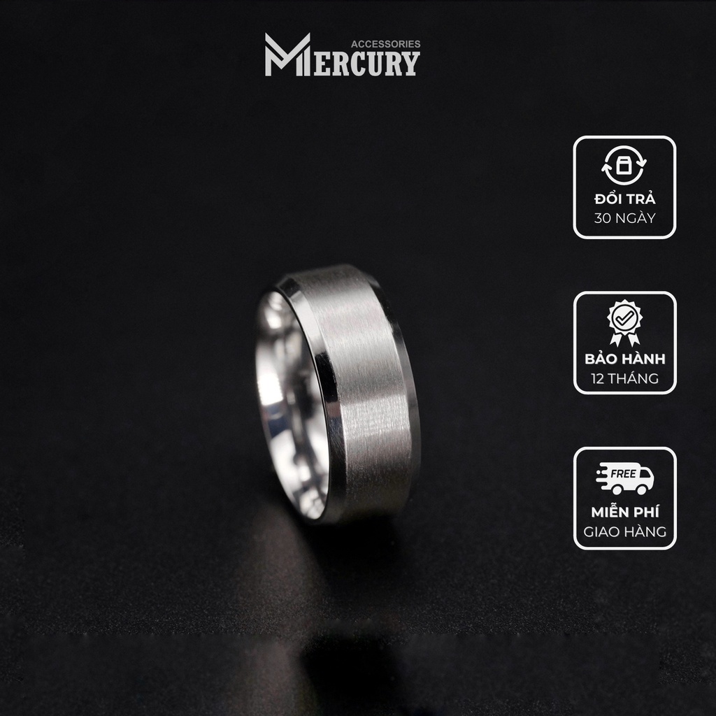 Nhẫn thời trang nam Mercury Basic Trơn