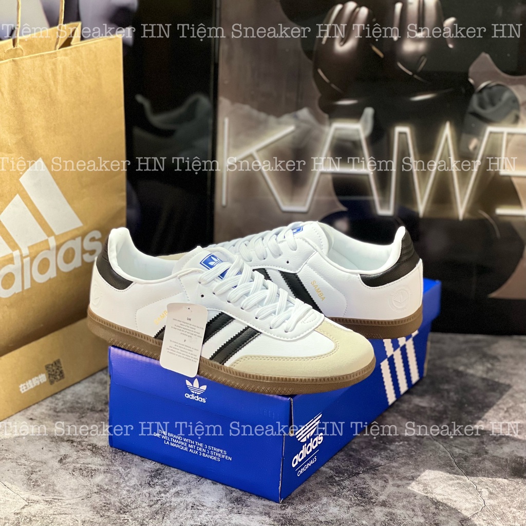 Giày Thể Thao Cổ Thấp, Adidas Samba OG Black White Trắng Sọc đen Full Box Bill Cao Cấp