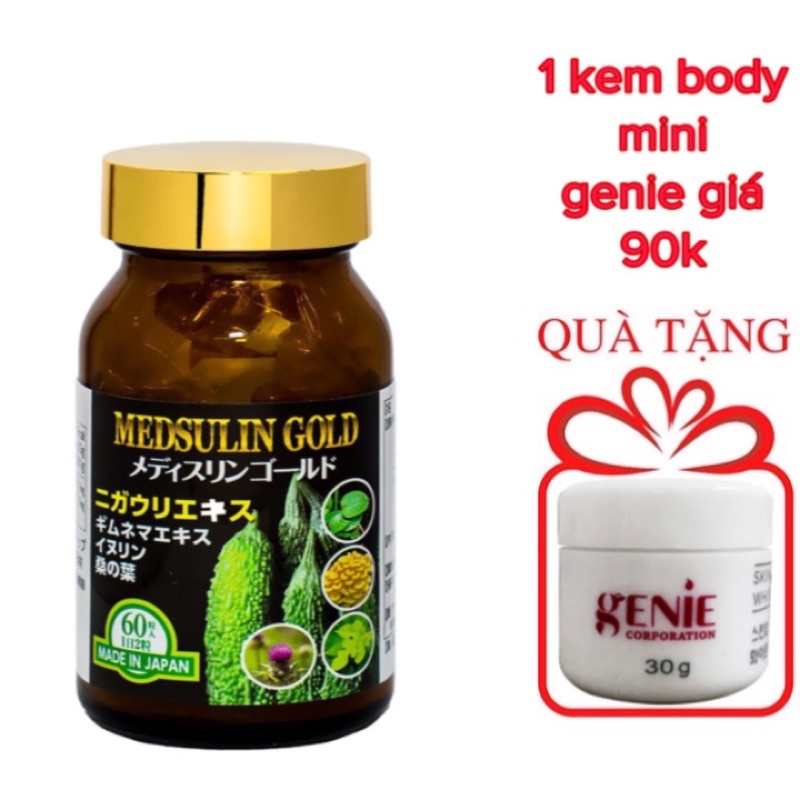 Viên hỗ trợ tiểu đường Jpanwell Medsulin Gold cải thiện chỉ số đường huyết, ngăn ngừa các biến chứng 60 viên