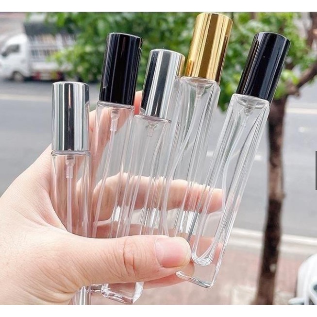 Chai Chiết Nước Hoa 10ml Thủy Tinh Xịt Phun Sương Loại Dày Tốt + Mua 5 chai tặng 1 silanh rút chuyên dụng