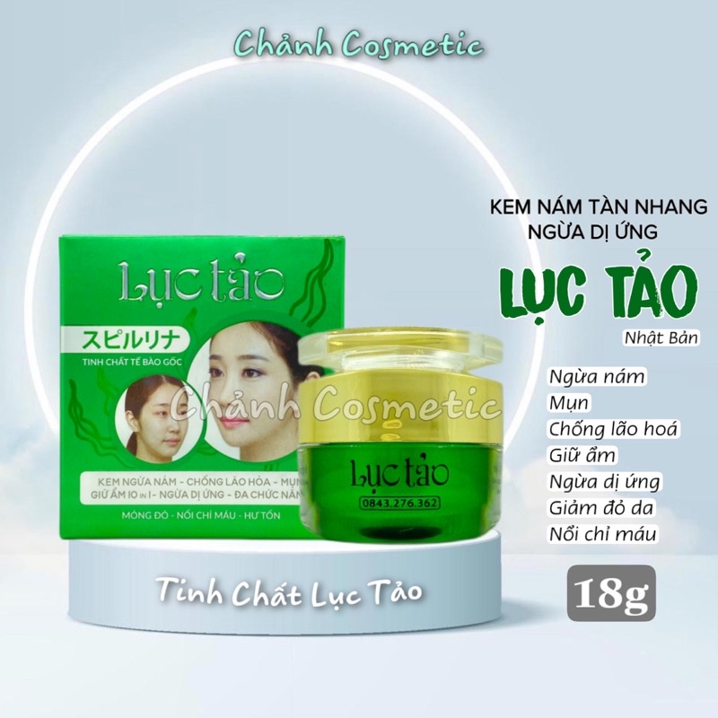 Kem Lục Tảo Ngừa Mụn, Nám, Chống Lão Hoá, Giữ Ẩm, Ngừa Dị Ứng, Đa Chức Năng 18g