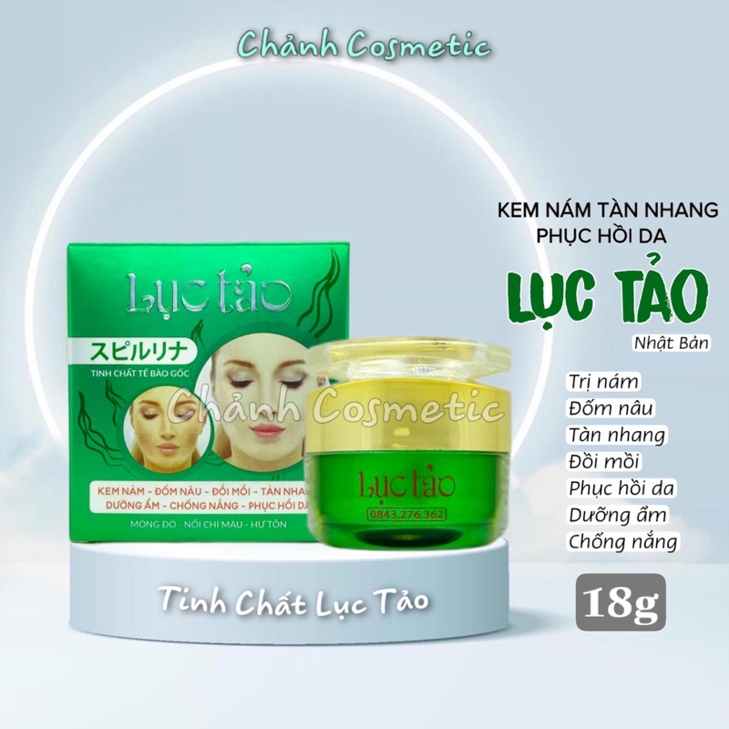 Kem Lục Tảo Ngừa Nám, Tàn Nhang, Đồi Mồi, Đốm Nâu, Dưỡng Ẩm, Chống Nắng, Phục Hồi Da 18g
