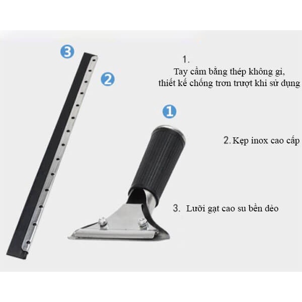 Tay Gạt Kính Inox Cao Cấp  - Hàng Nhập Khẩu