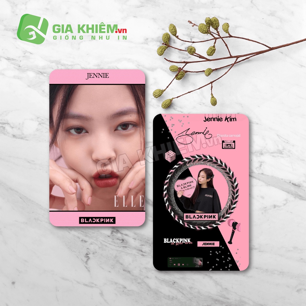 Card bo góc giấy BLACKPINK  size 9x5.5