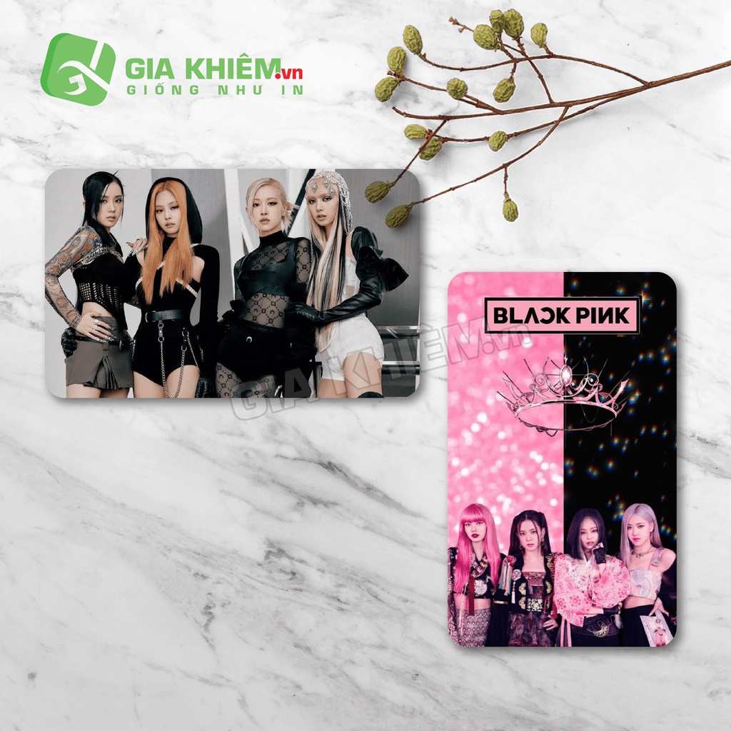 Card bo góc giấy BLACKPINK  size 9x5.5