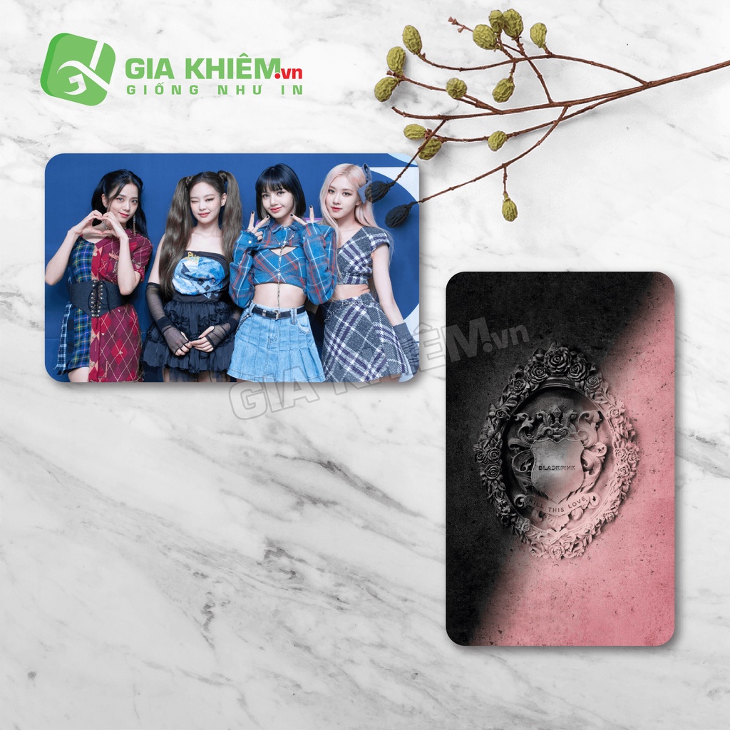 Card bo góc giấy BLACKPINK  size 9x5.5