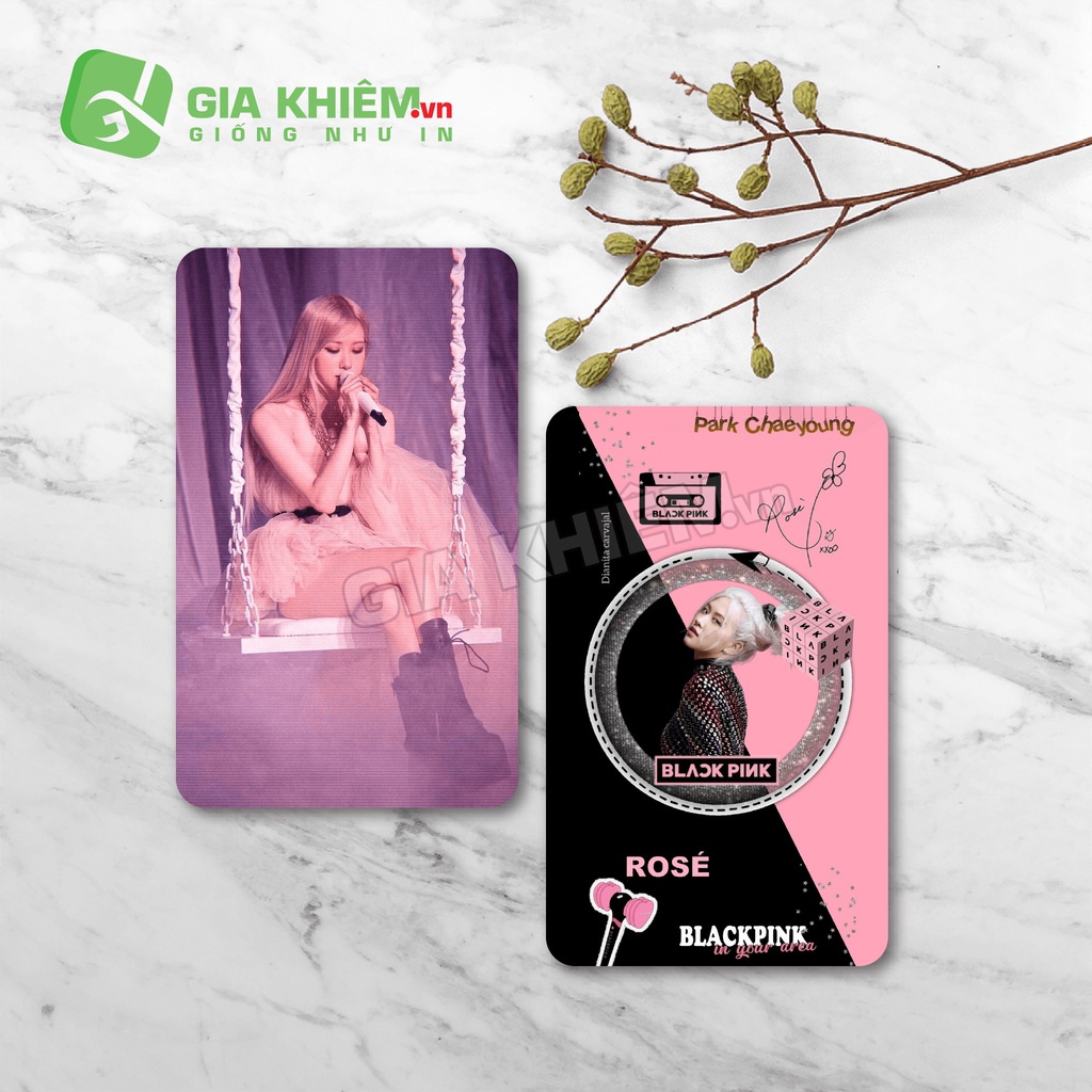 Card bo góc giấy BLACKPINK  size 9x5.5