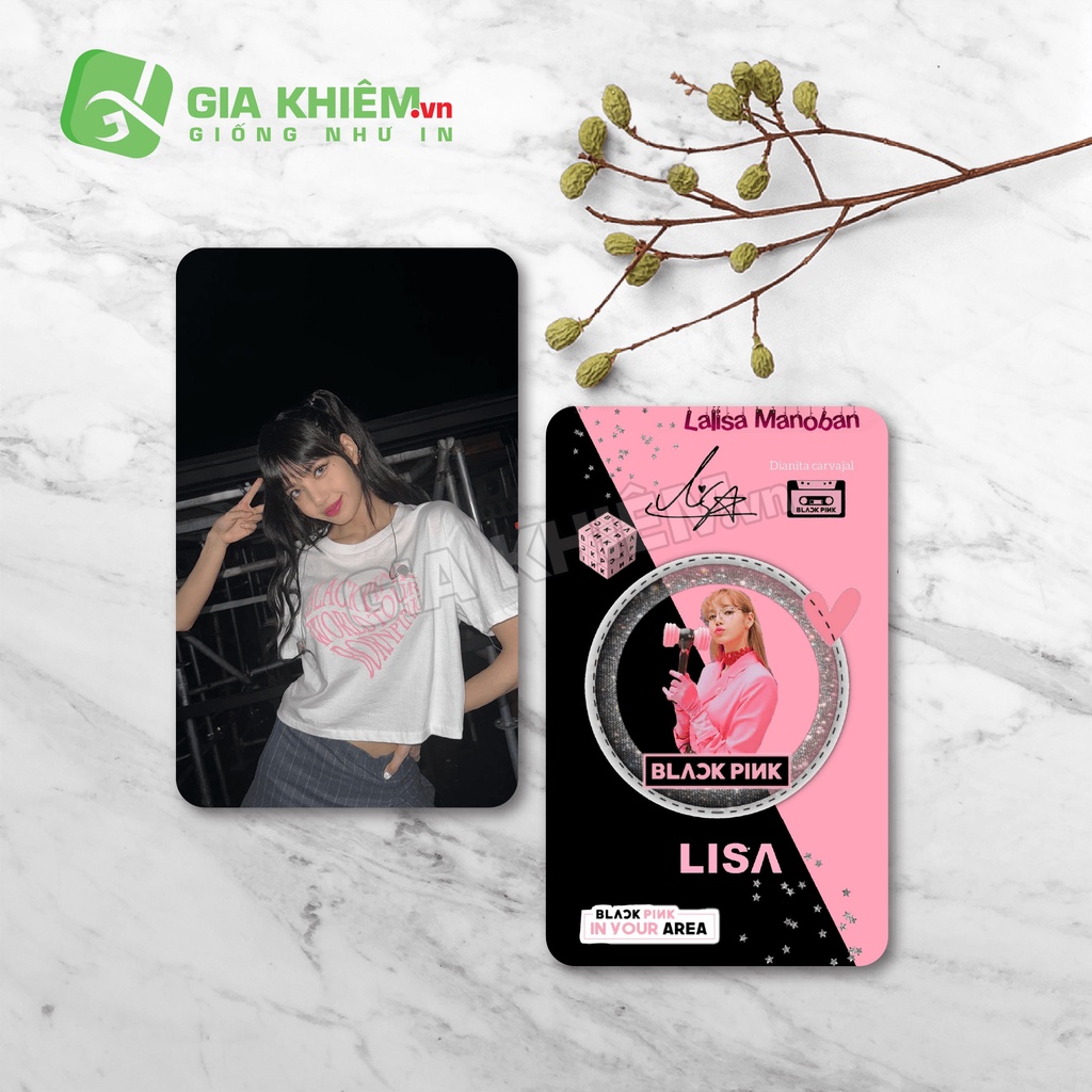 Card bo góc giấy BLACKPINK  size 9x5.5