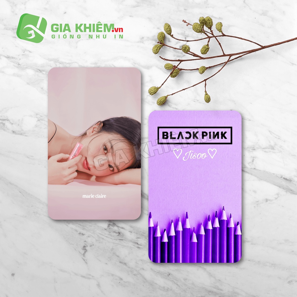 Card bo góc giấy BLACKPINK  size 9x5.5