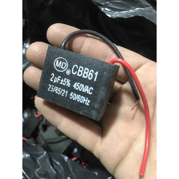 Tụ dây 2uf 450v Dùng cho quạt điều hòa , quạt điện
