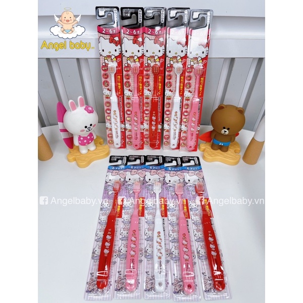 Bàn chải đánh răng cho bé Ebisu Hello Kitty Nhật Bản