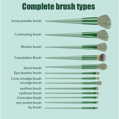 Cọ Trang Điểm 13 Cây Cho Người Mới Bắt Đầu Có Tặng Kèm Túi Nhung