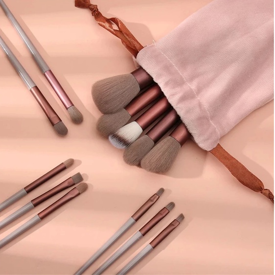 Cọ Trang Điểm 13 Cây Cho Người Mới Bắt Đầu Có Tặng Kèm Túi Nhung