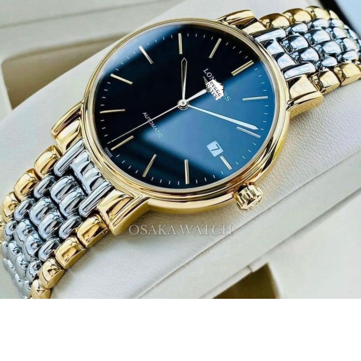 (Chính hãng) Đồng Hồ Cơ Nam Longi L888BG Automatic Máy Mỏng Dây Kim Loại Lịch Ngày Cao Cấp - Osaka Watch