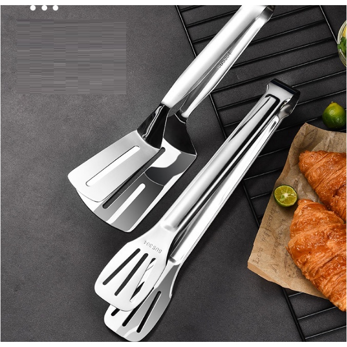 Bộ kẹp gắp thịt nướng, gắp bánh, kẹp bánh mì inox 304 bóng vệ sinh an toàn và rất tiện dụng inox 304 Hcm