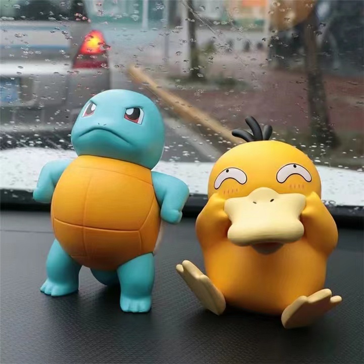Mô Hình Pokemon Vịt Psyduck Bối Rối, Rùa Squirtle Decor Bàn Học, Bàn Làm Việc | DC18 | Đồ Trang Trí Pokemon Dễ Thương