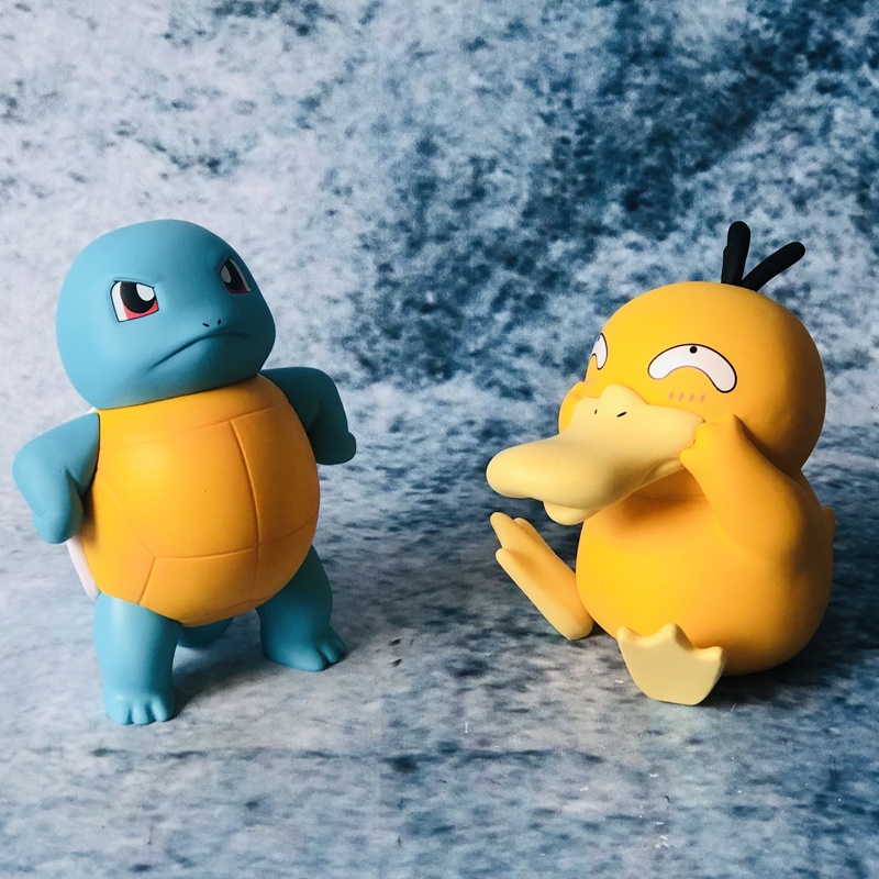 Mô Hình Pokemon Vịt Psyduck Bối Rối, Rùa Squirtle Decor Bàn Học, Bàn Làm Việc | DC18 | Đồ Trang Trí Pokemon Dễ Thương