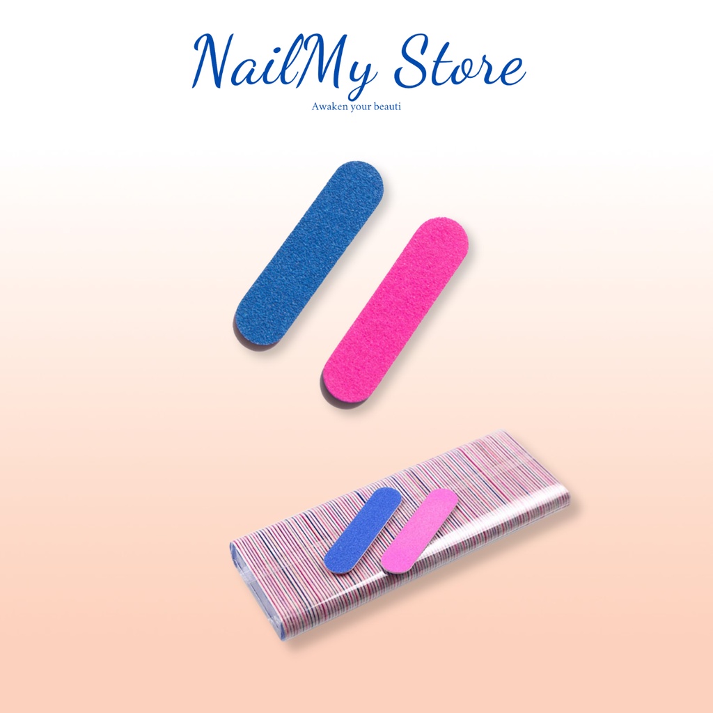 Dũa móng tay mini làm móng, dũa nail box 2 mặt nhám