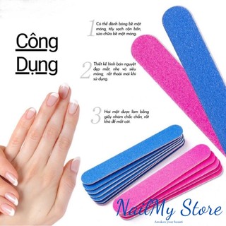 Dũa móng tay mini làm móng, dũa nail box 2 mặt nhám (2 chiếc)