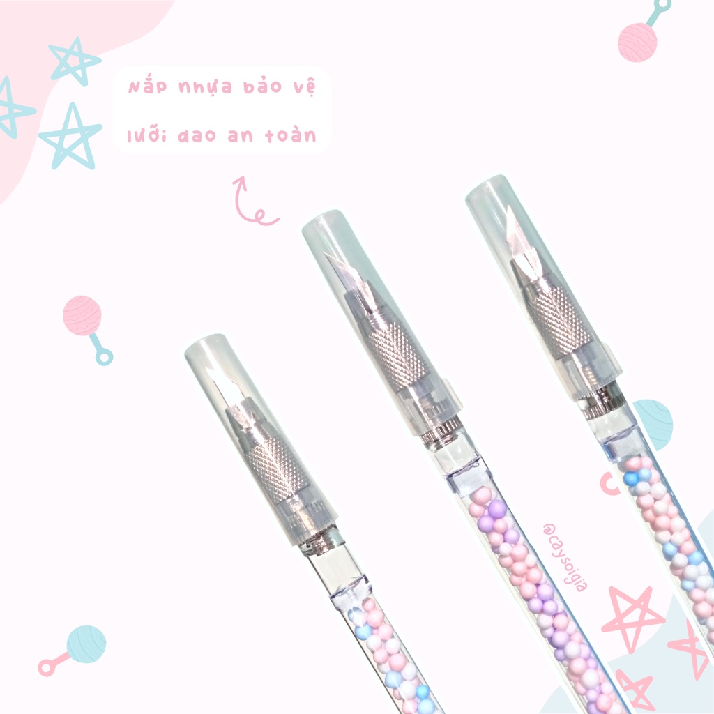 S108 - Bút dao rọc giấy nhân vật Sanrio bé bỏng dễ thương unbox đơn hàng, cắt sticker băng dán washi tape - Cây Sồi Già