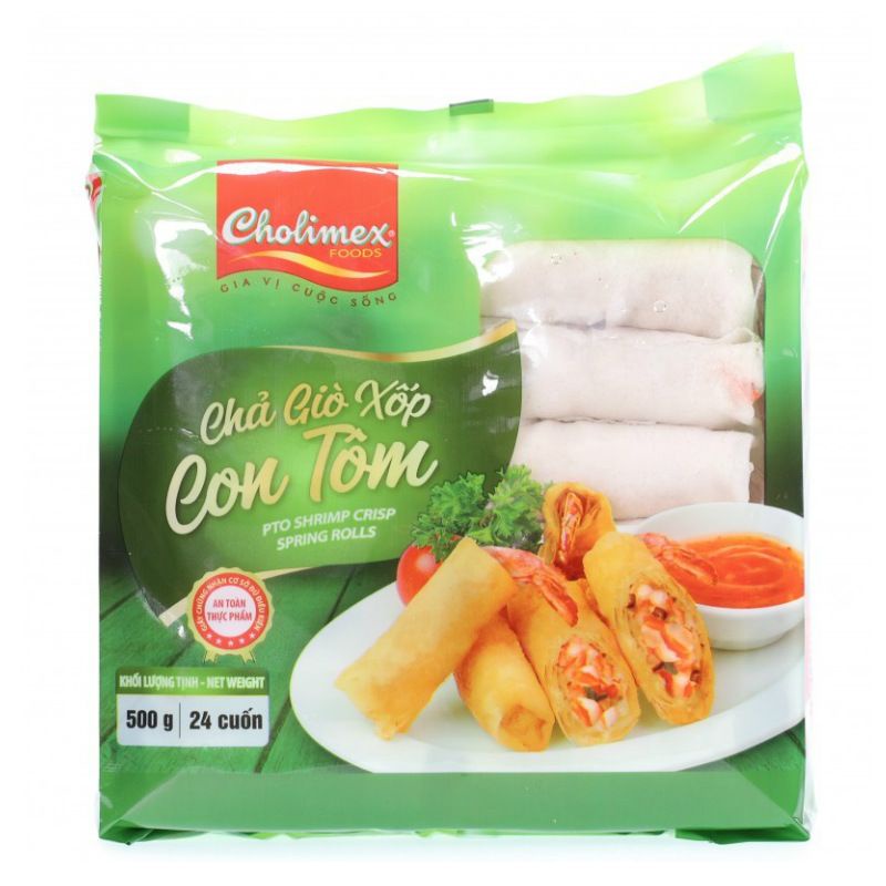 Chả Giò Tôm Thịt/Rế Tôm/Chạo Tôm/Sủi Cảo/Hoành Thánh Cholimex Gói 500G