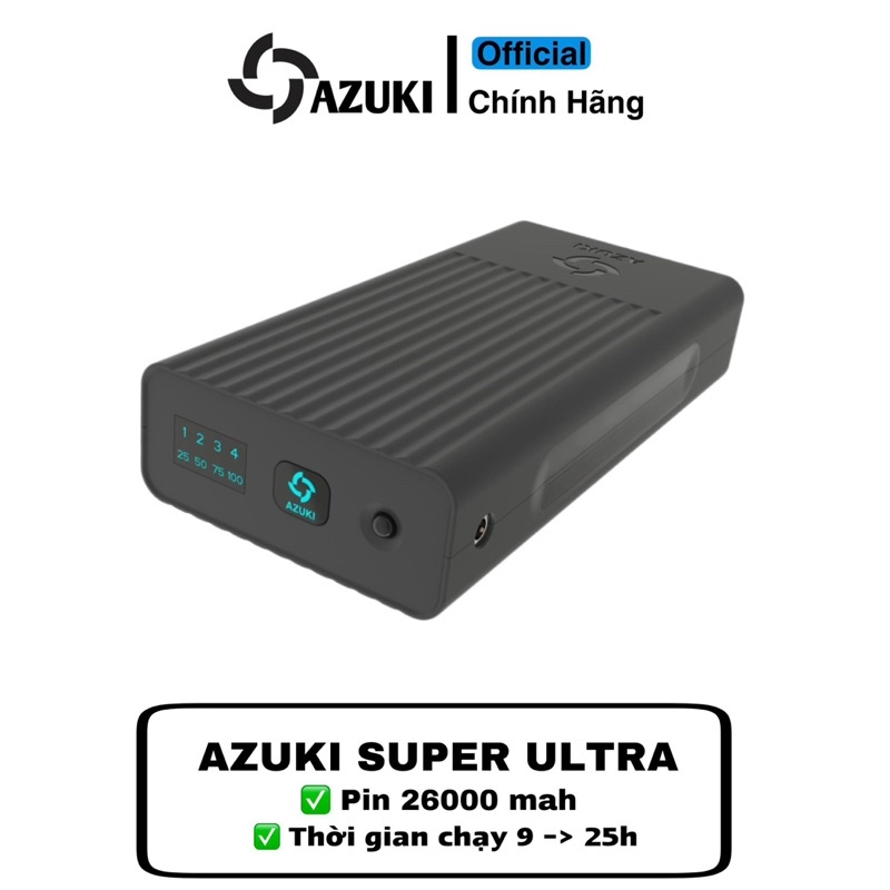 Bộ phụ kiện áo điều hòa Azuki Chính Hãng Pin trâu 26.000mah chạy 8-20 tiếng--Quạt đỏ 13V không chổi than