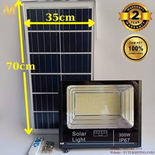 Đèn pha năng lượng mặt trời 300w hàng cao cấp - bảo hành 2 năm