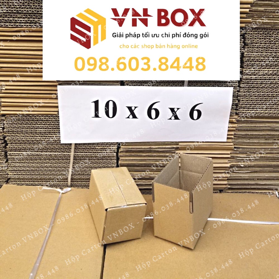 10x6x6 Combo 10 hộp carton đóng hàng size nhỏ  - VN Box