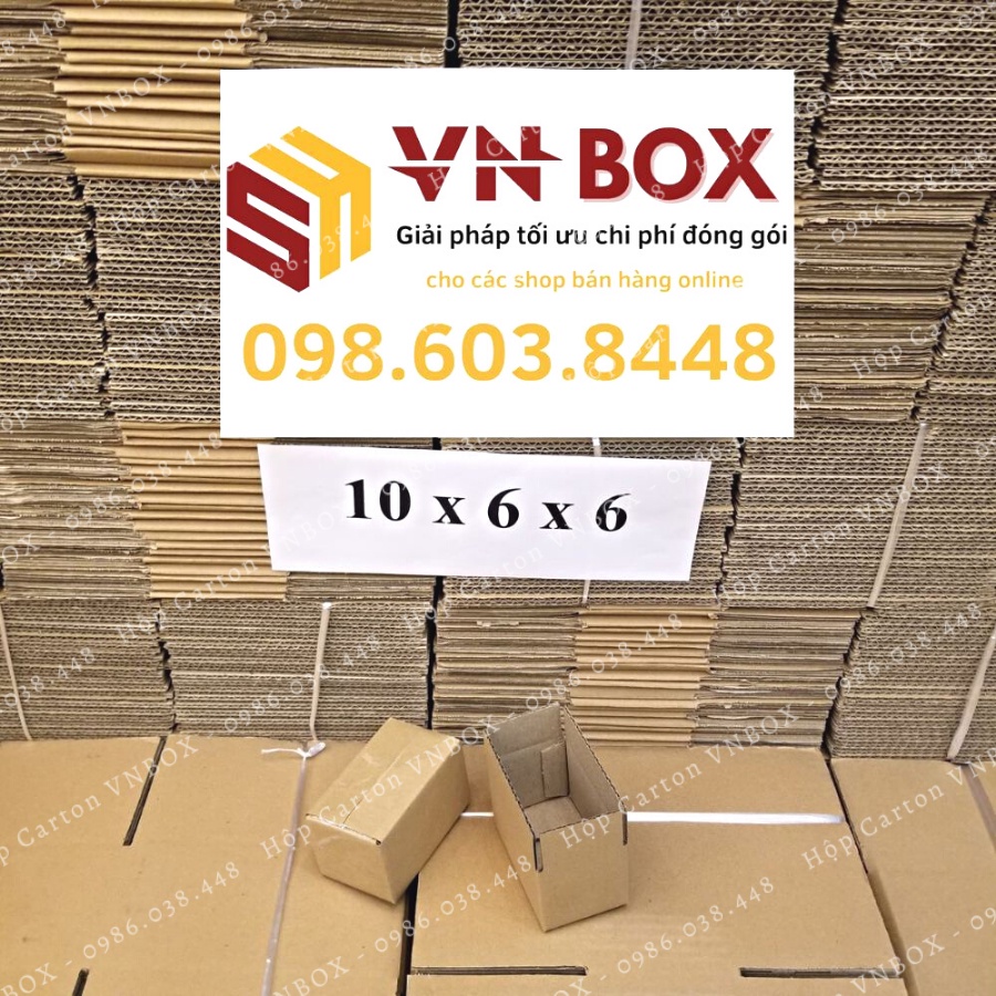 10x6x6 Combo 10 hộp carton đóng hàng size nhỏ  - VN Box