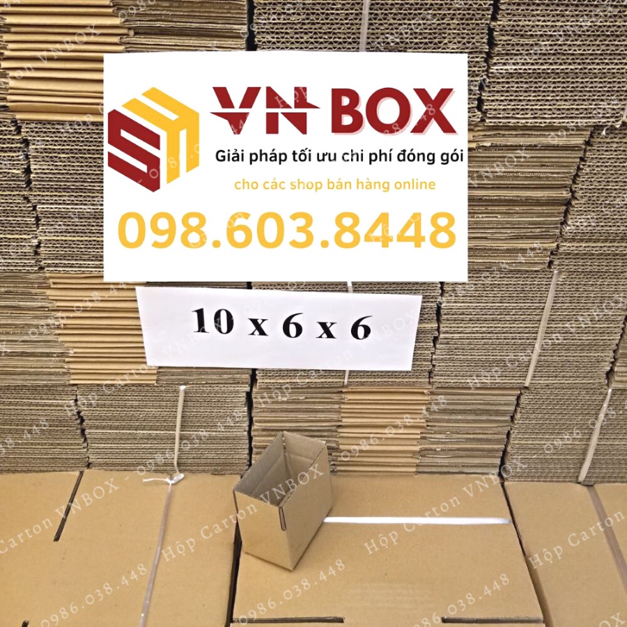 10x6x6 Combo 10 hộp carton đóng hàng size nhỏ  - VN Box