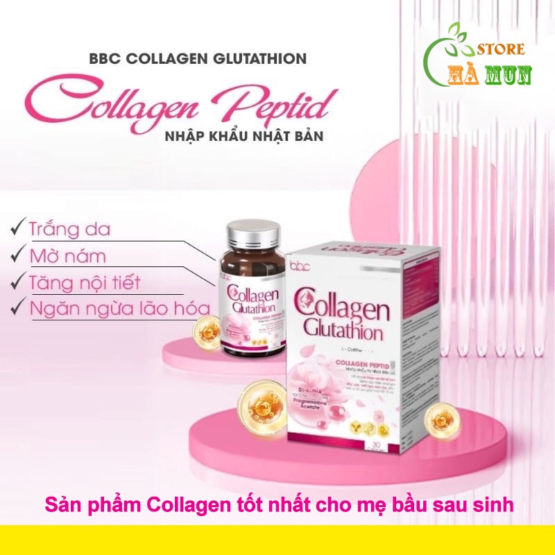 Viên uống trắng da COLLAGEN GLUTATHION BBC tăng nội tiết tố nữ