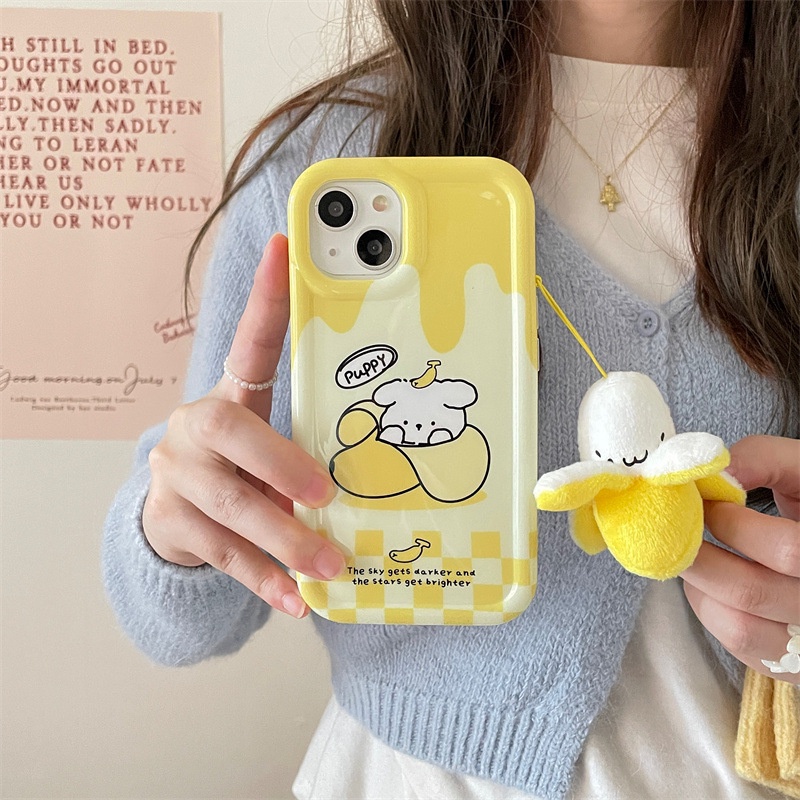 Ốp lưng điện thoại Iphone Chuối Xinh Puppy Banana