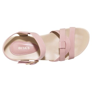 Sandal đế bằng nữ Bita's SYN.267 (Đen + Hồng + Nâu + Trắng)