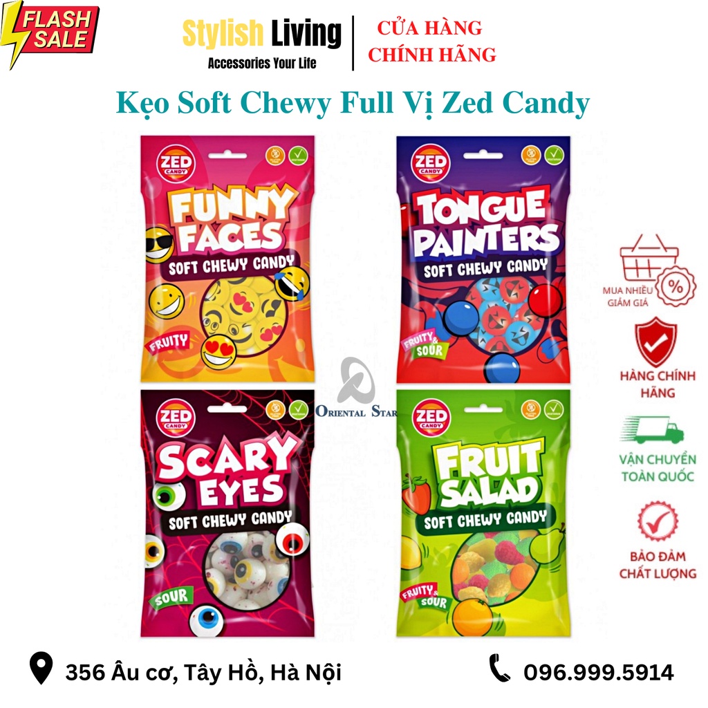Kẹo Dẻo Trái Cây Zed Candy Nhiều Vị Kẹo Chewy Cho Bé