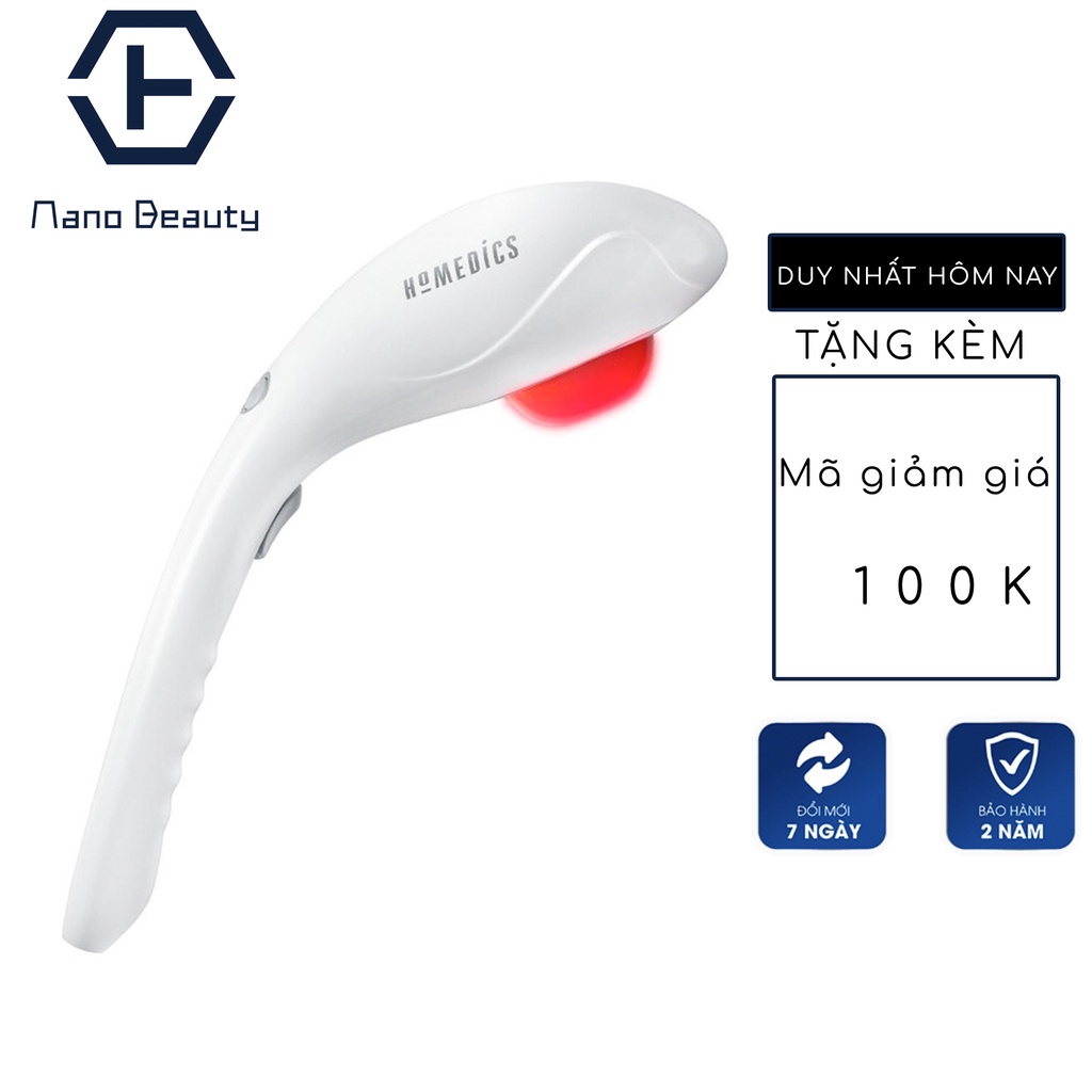 Máy massage toàn thân cầm tay pin sạc kèm nhiệt Homedics HHP-405 TẶNG MÃ GIẢM GIÁ BẢO HÀNH CHÍNH HÃNG 2 NĂM