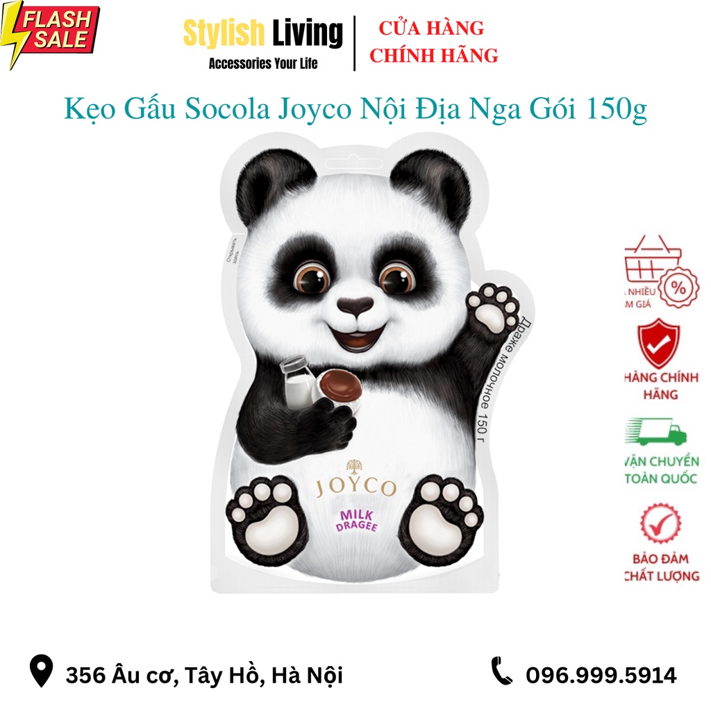 Kẹo Socola Nga Joyco , Kẹo Gấu Chocolate Gói 150 Gr Full Vị Date Xa