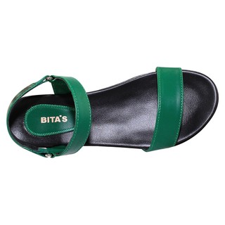 Sandal đế bằng nữ Bita's SYN.272 (Đen + Kem + Xám + Xanh lá)