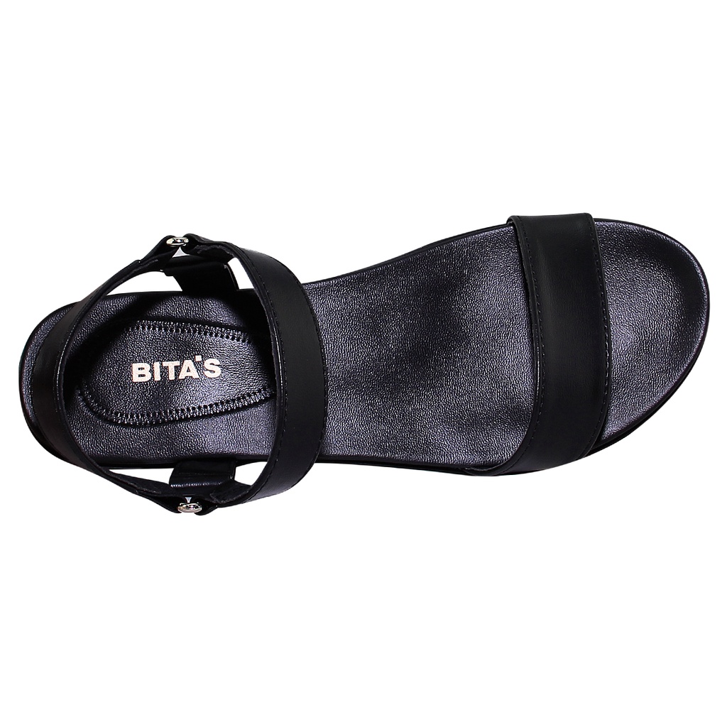 Sandal đế bằng nữ Bita's SYN.272 (Đen + Kem + Xám + Xanh lá)