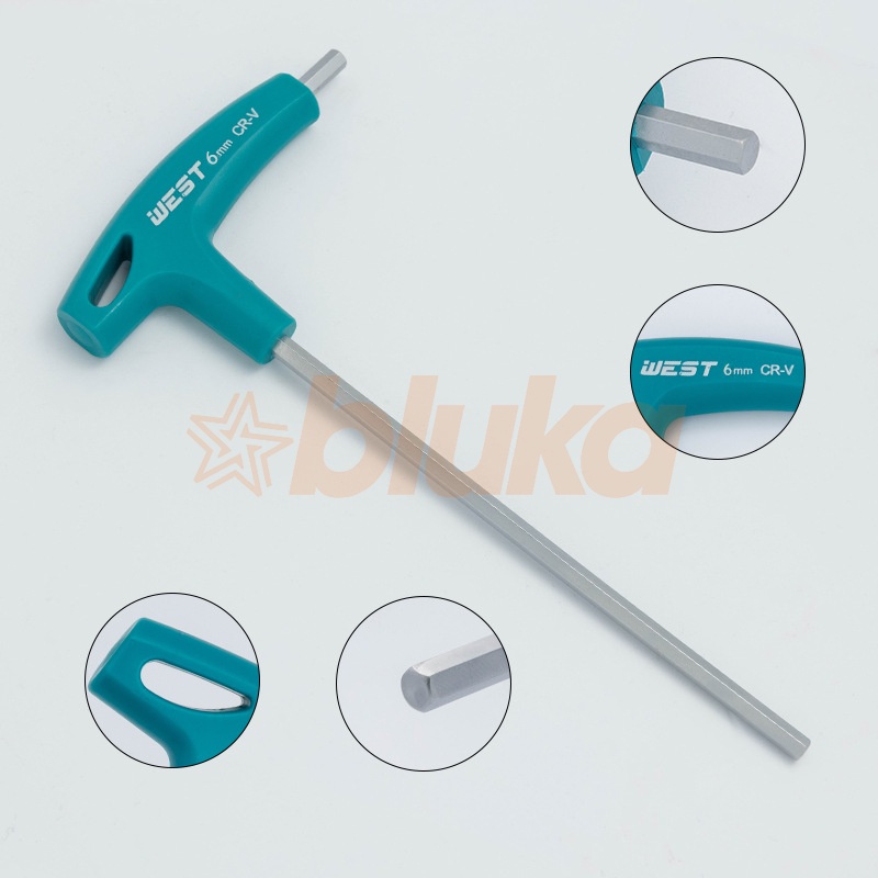 Tuốc Nơ Vít 2 Đầu Lục Giác, Hình Chữ T Loại 6mm