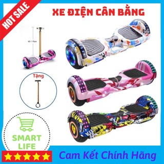 Xe điện cân bằng 6.5 inch kết nối bluetooth phát nhạc tặng kèm tay cầm đèn led nhấp nháy