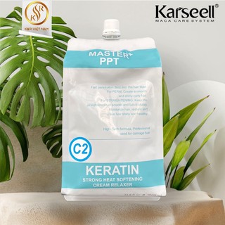 Combo kem uốn ép siêu sóng siêu mềm mượt, dập định hình tóc uốn tóc ép karseell maca siêu dưỡng túi 1000ml