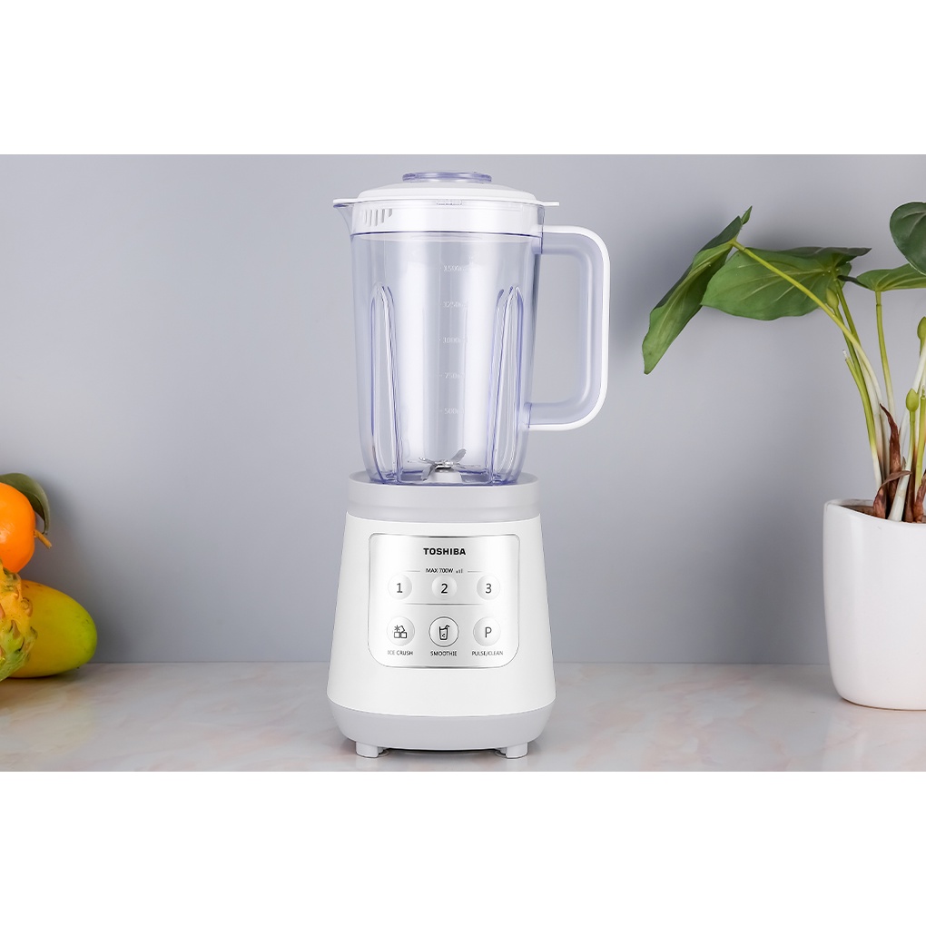 Máy xay sinh tố Toshiba BL-70PR1NV - Dung tích 1.5L - Dao xay 6 cánh thép không gỉ - Hàng chính hãng - Bảo hành 12 tháng