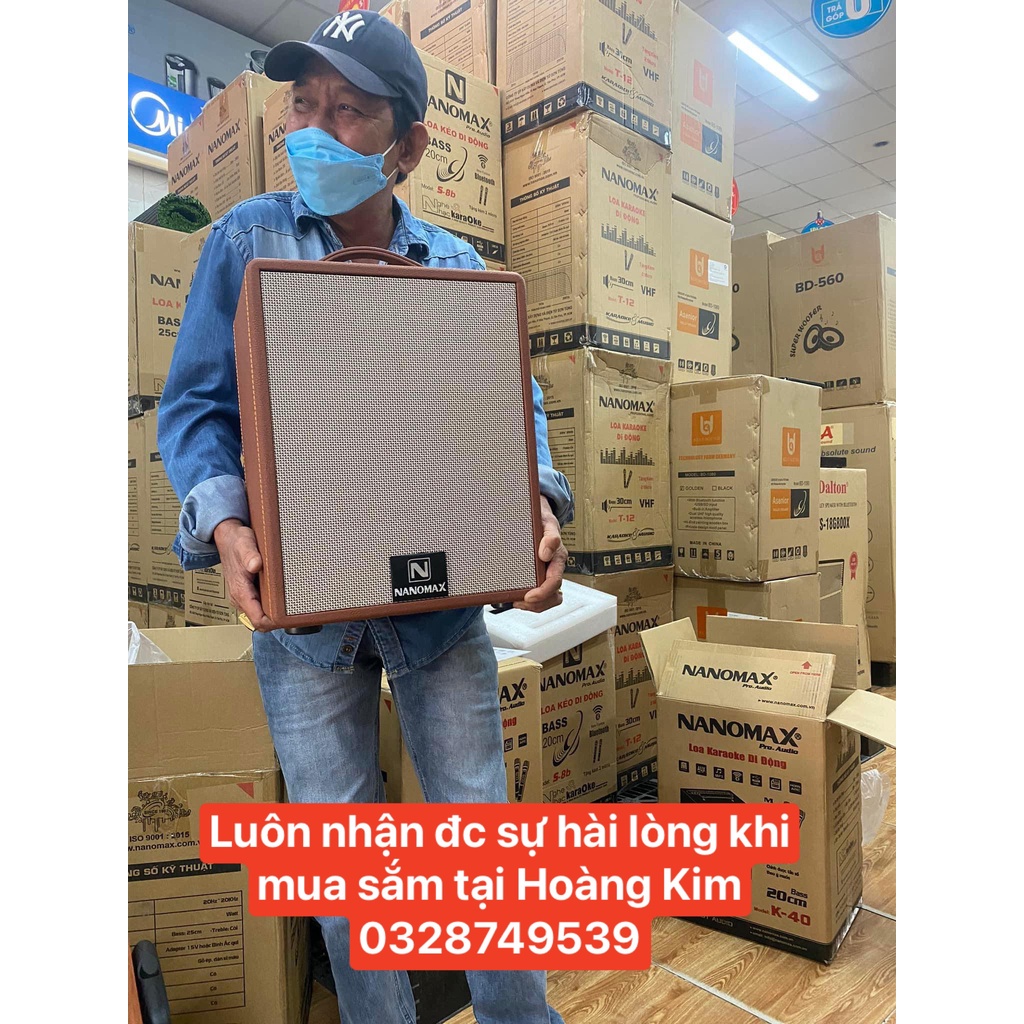 Loa karaoke xách tay Nanomax K-10 bass đôi 10cmm công suất 260w
