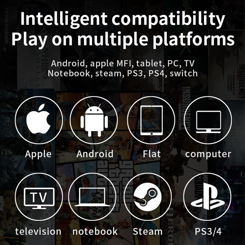 Tay Cầm Chơi Game Bluetooth Không Dây G9 Có Rung Chuyên Dụng Cho Switch Console