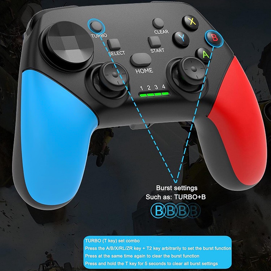 Tay Cầm Chơi Game Bluetooth Không Dây G9 Có Rung Chuyên Dụng Cho Switch Console