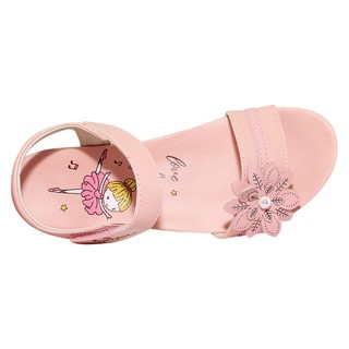 Sandal đế bằng bé gái Bita's SOB.281 (Đen + Hồng thạch anh + Trắng)