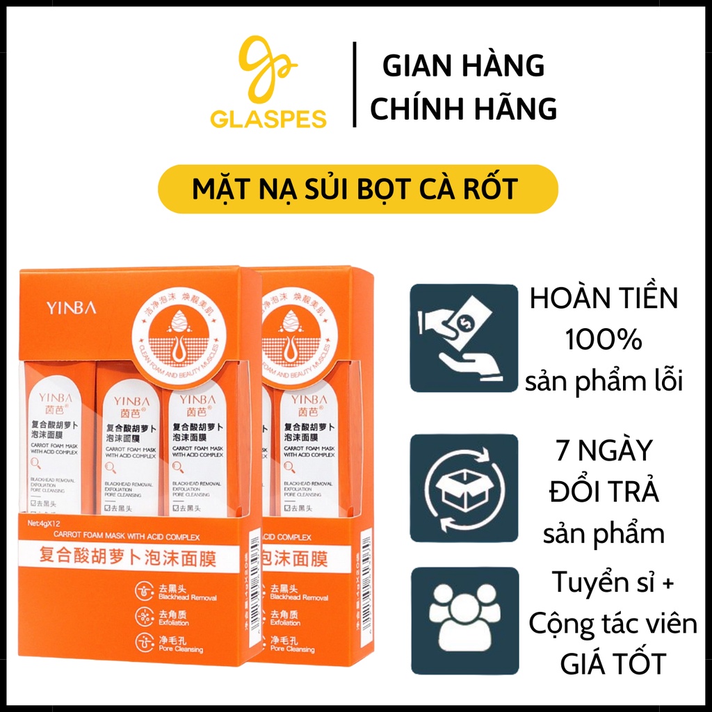 Mặt Nạ Sủi Bọt Cà Rốt Sáng Da, Mờ Thâm, Chống Lão Hoá Và Phục Hồi Da Cháy Nắng