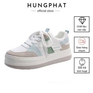 Giày học sinh sneaker nữ phối màu cá tính GLZ cao cấp, hàng da độn siêu bền