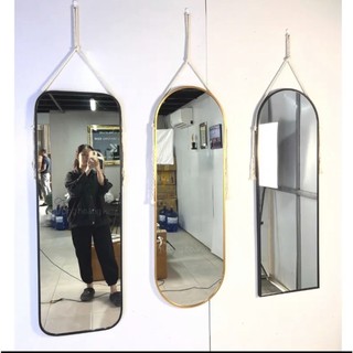 Gương soi toàn thân treo tường size 40x120 oval mái vòm khung hợp kim treo tường tặng phụ kiện treo